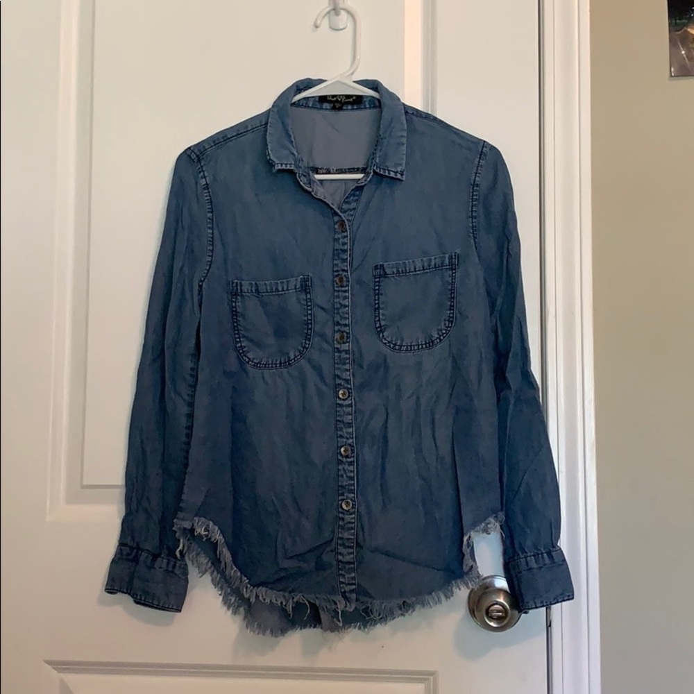Jean button down